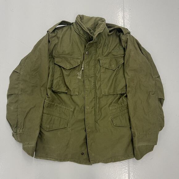 Vintage 50s OG-107 Sateen Military Green Field Jacket - Picture 1 of 5